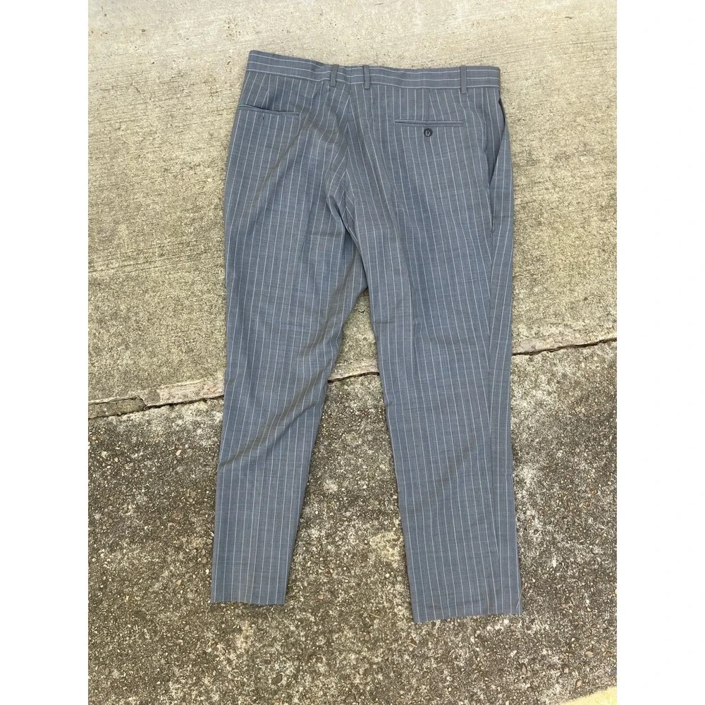 Brooks Brothers 1818 Regent Fit Mens 46x40 Grey Blue Plaid Wool Dress Pant Italy